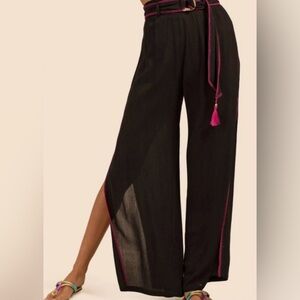 Trina Turk Brittany Side Slit Cover Up BOUTIQUE Pants in Black